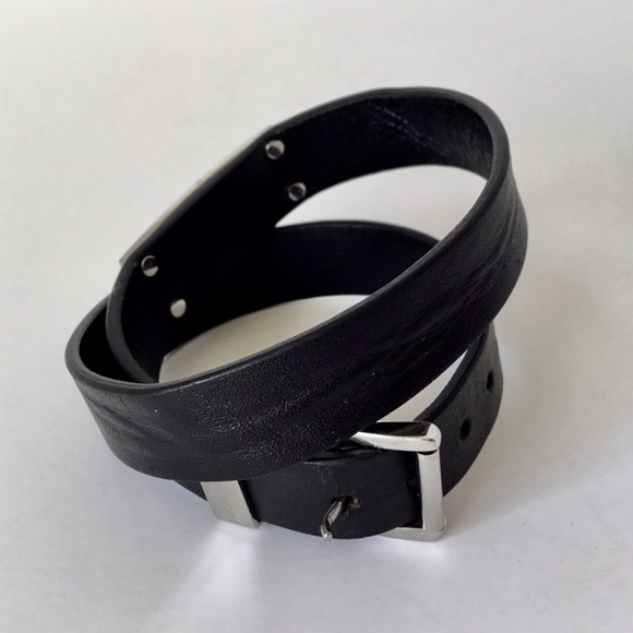 MICHAEL KORS Double Wrap Black Leather Bracelet - Picture 3 of 5